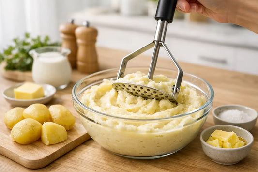 Purée sans grumeaux au presse-purée en 6 gestes
