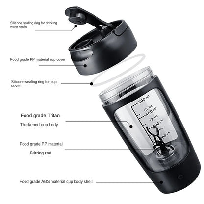 Shaker Électrique Protéiné Portable — Mixage Sans Grumeaux