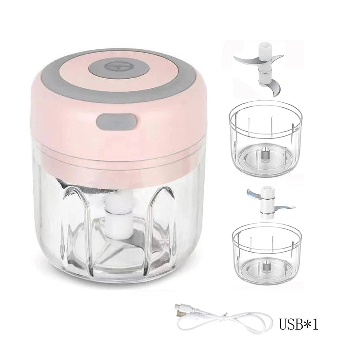 100ml/250ml Electric Mini Garlic Press Chopper - Rechargeable USB Masher with Powerful Lithium Battery, Easy Meat Grinder Get Cuisine Shop