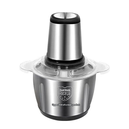 Robot hachoir électrique multifonction en acier inoxydable pour la cuisine.