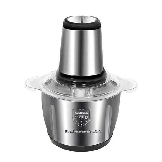 Robot hachoir électrique multifonction en acier inoxydable pour la cuisine.
