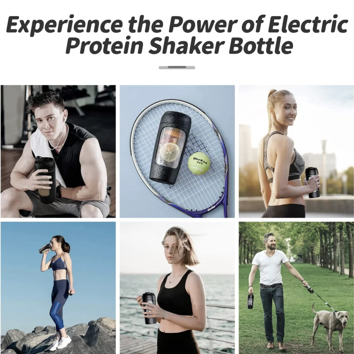 Shaker Électrique Protéiné Portable — Mixage Sans Grumeaux