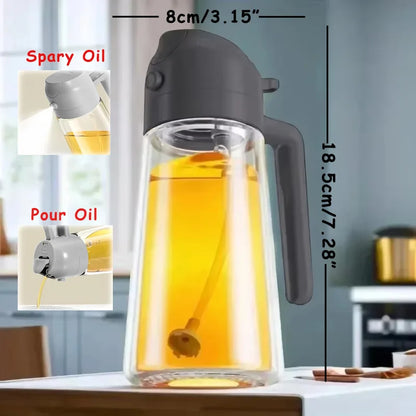 Distributeur et vaporisateur d’huile 2 en 1 – 500 ml