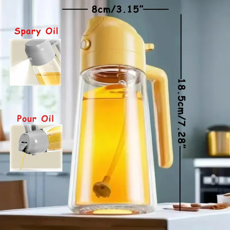 Distributeur et vaporisateur d’huile 2 en 1 – 500 ml