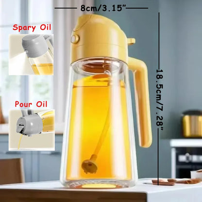 Distributeur et vaporisateur d’huile 2 en 1 – 500 ml