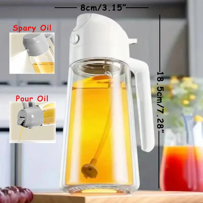 Distributeur et vaporisateur d’huile 2 en 1 – 500 ml