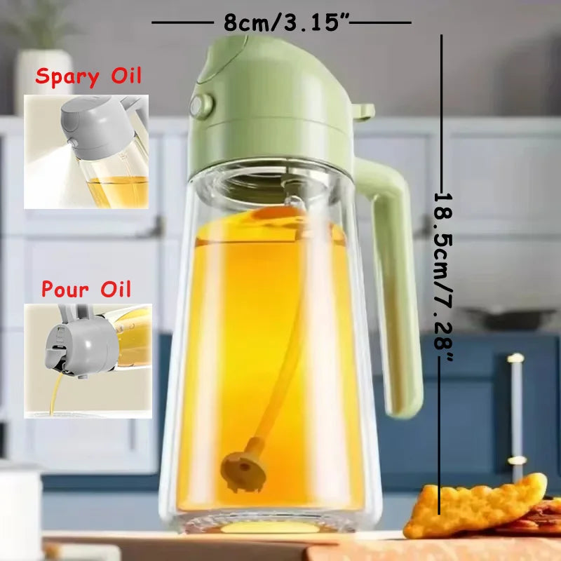 Distributeur et vaporisateur d’huile 2 en 1 – 500 ml