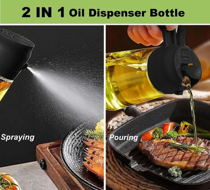 Distributeur et vaporisateur d’huile 2 en 1 – 500 ml